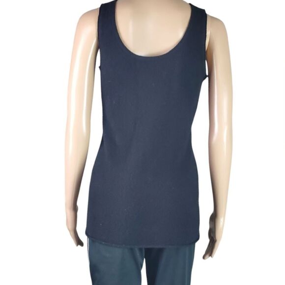 Tahari Black 100% 2 Ply Cashmere Tank Top - Picture 2 of 6